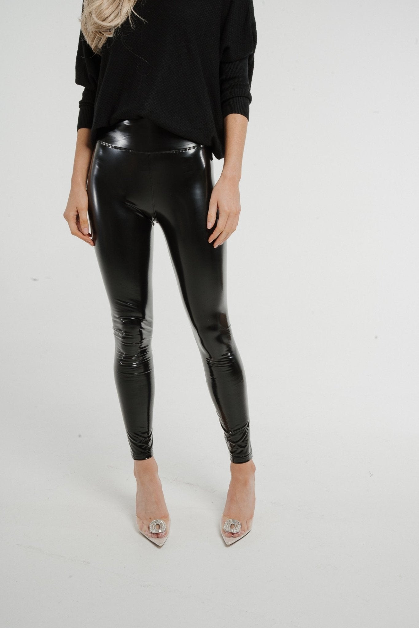 Wet on sale leather leggings