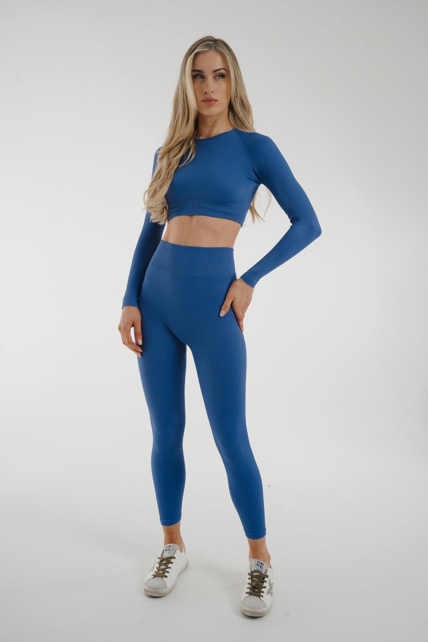Freya Yoga Set In Blue - The Walk in Wardrobe