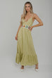 Holly Crochet Waist Sun Dress In Lime - The Walk in Wardrobe