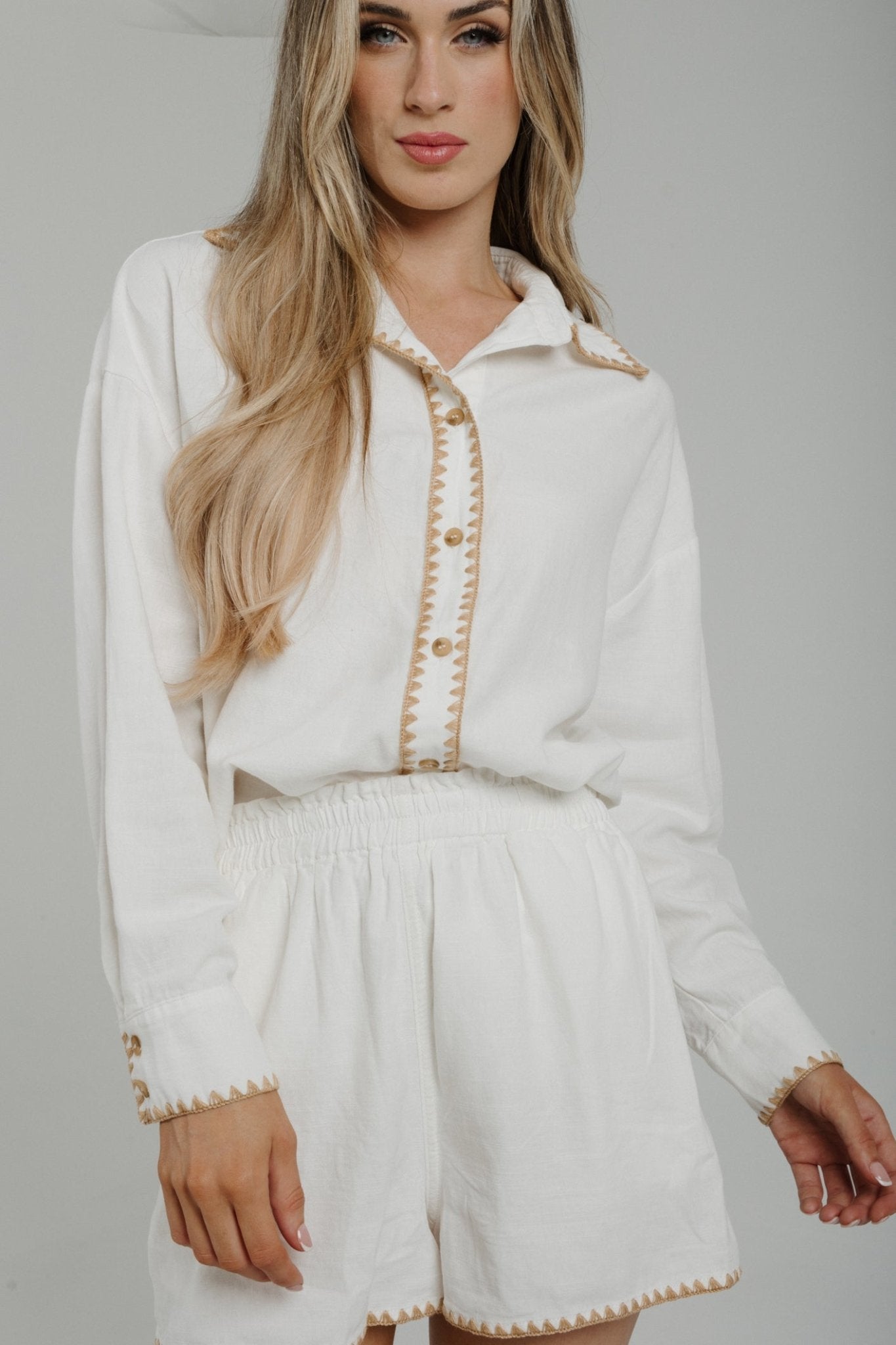 Holly Embroidered Trim Two Piece - The Walk in Wardrobe