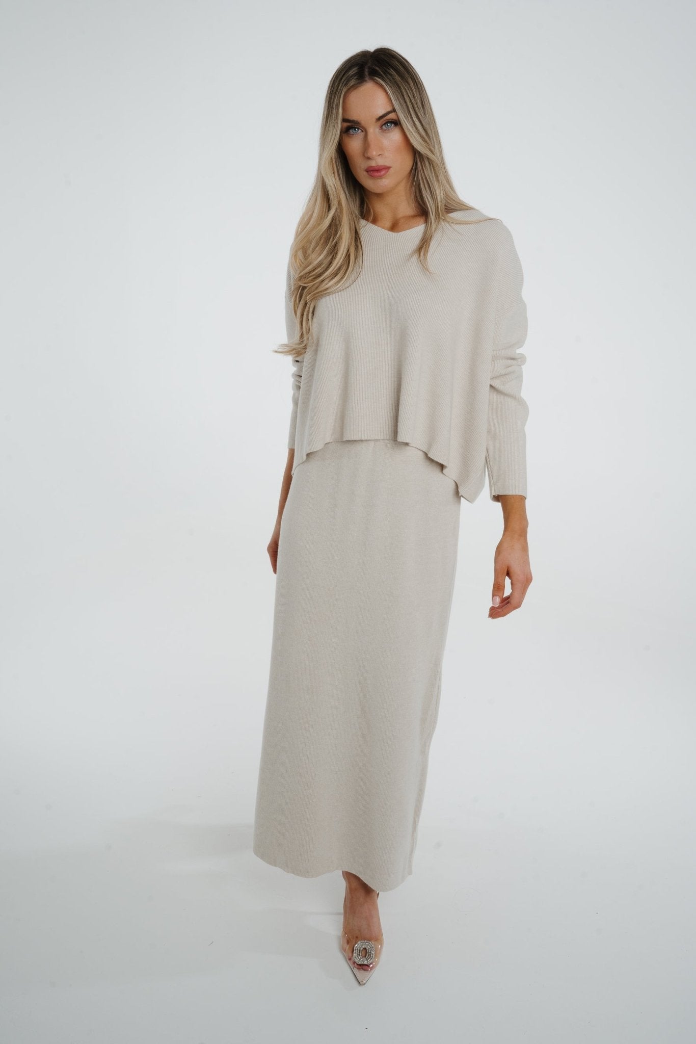 Holly Knit Two Piece In Cream - The Walk in Wardrobe