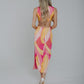 Holly Midi Dress In Pink Multi - The Walk in Wardrobe