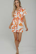 Holly Printed Two Piece In Orange Mix - The Walk in Wardrobe