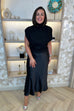 Holly Sleeveless Knit Polo In Black - The Walk in Wardrobe