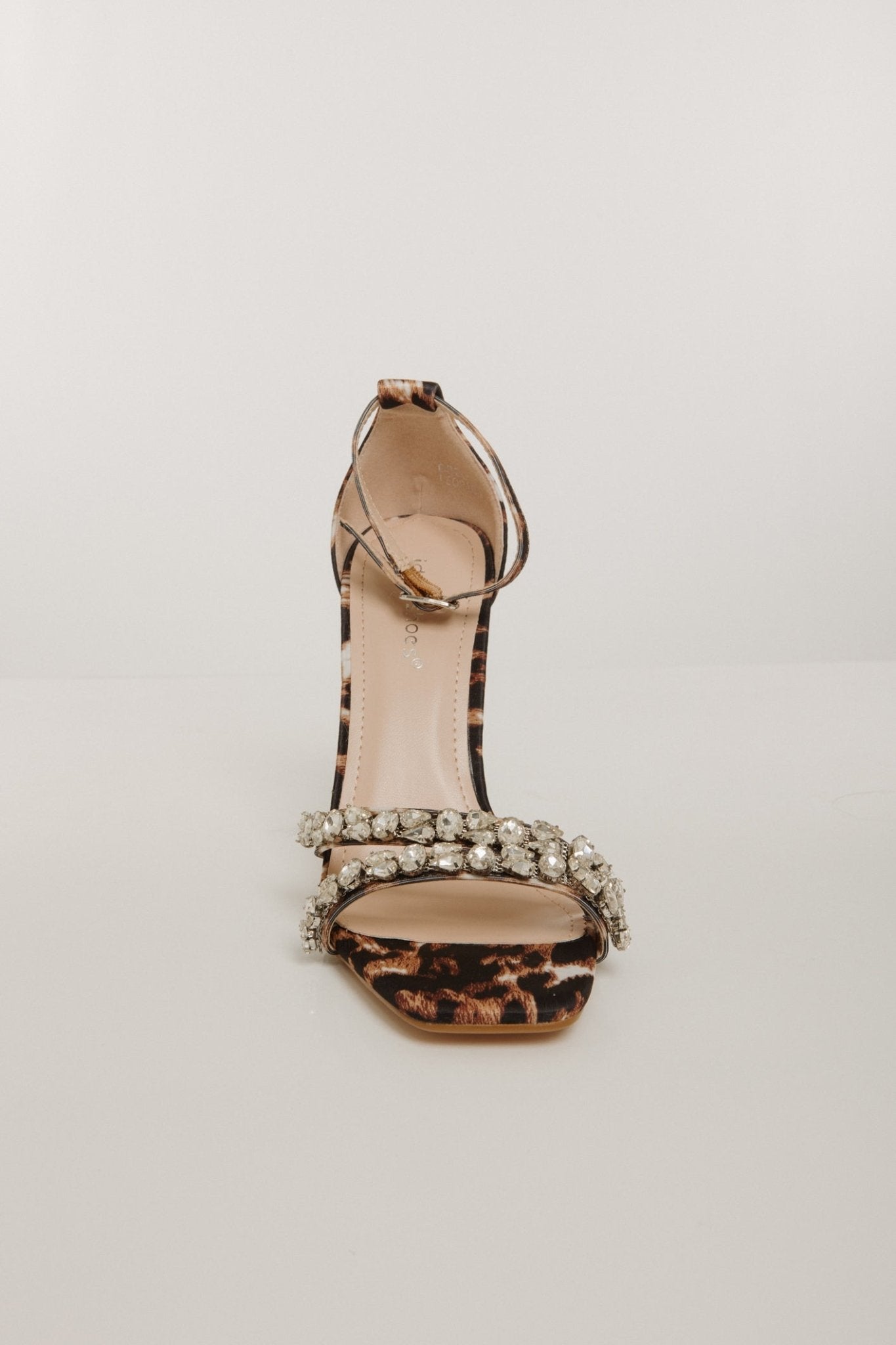 Izzy Diamanté Heel In Leopard - The Walk in Wardrobe