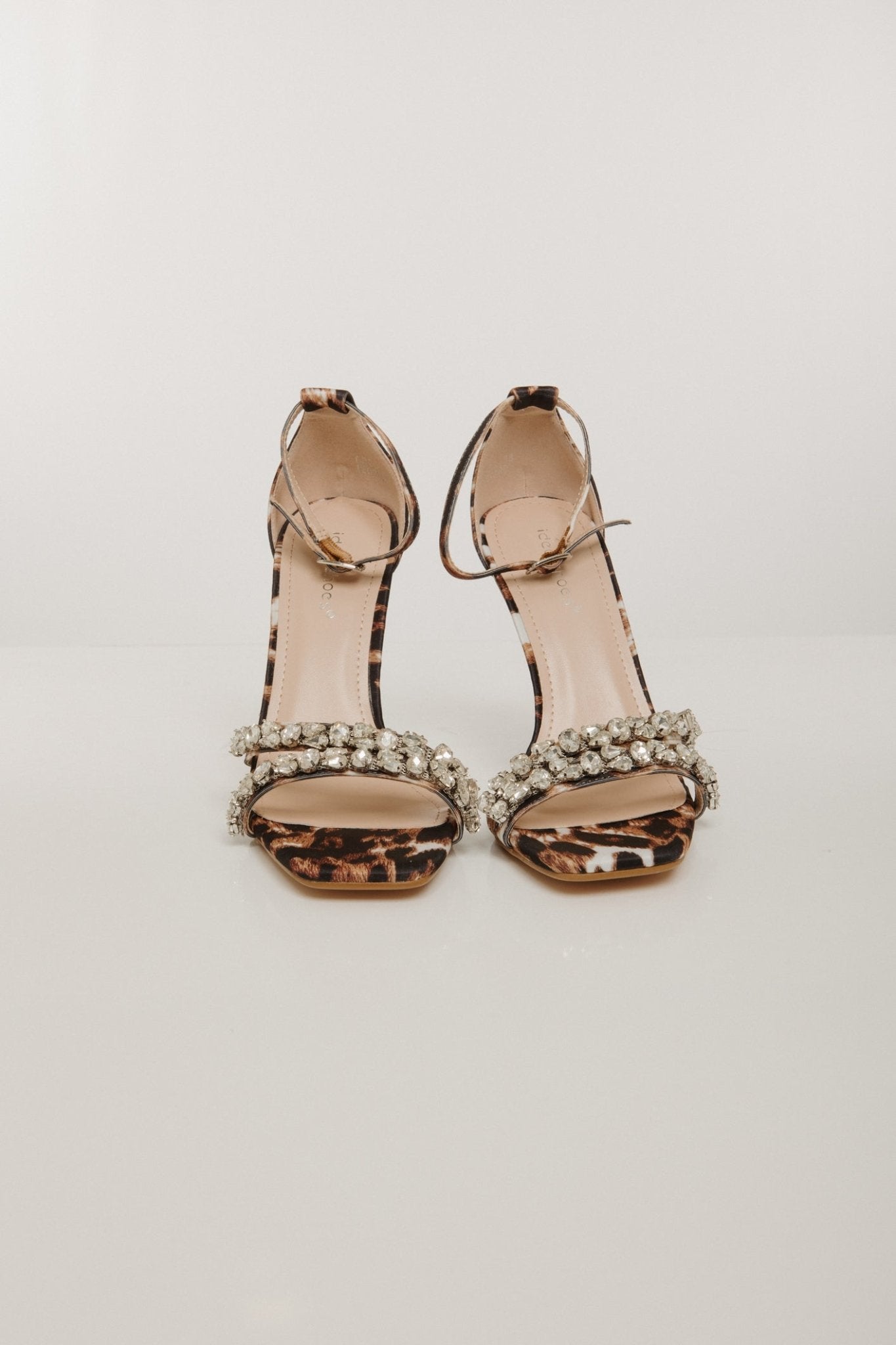Izzy Diamanté Heel In Leopard - The Walk in Wardrobe