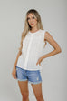 Jane Embroidered Top In White - The Walk in Wardrobe