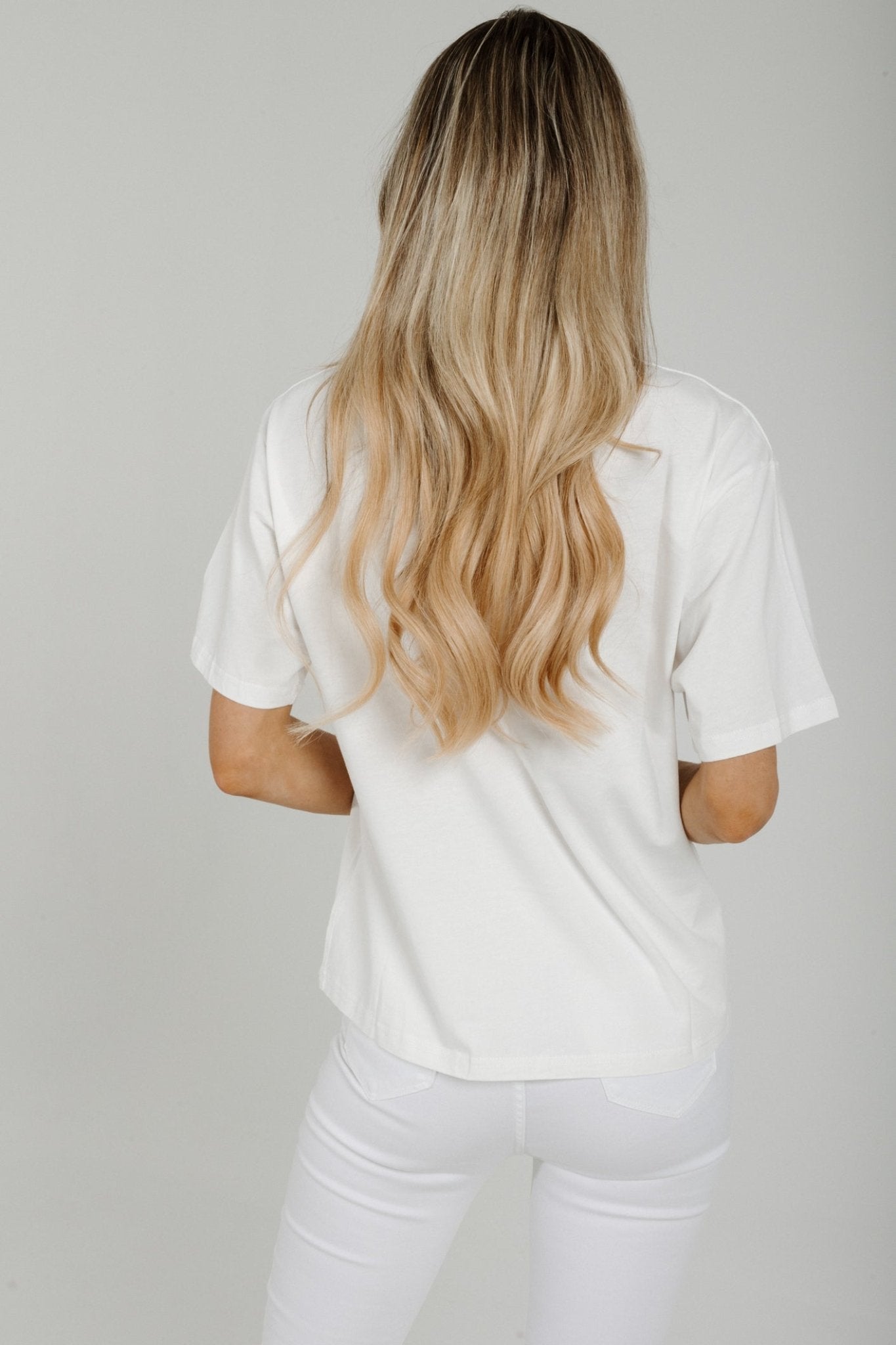 Jane Floral T-Shirt In White - The Walk in Wardrobe