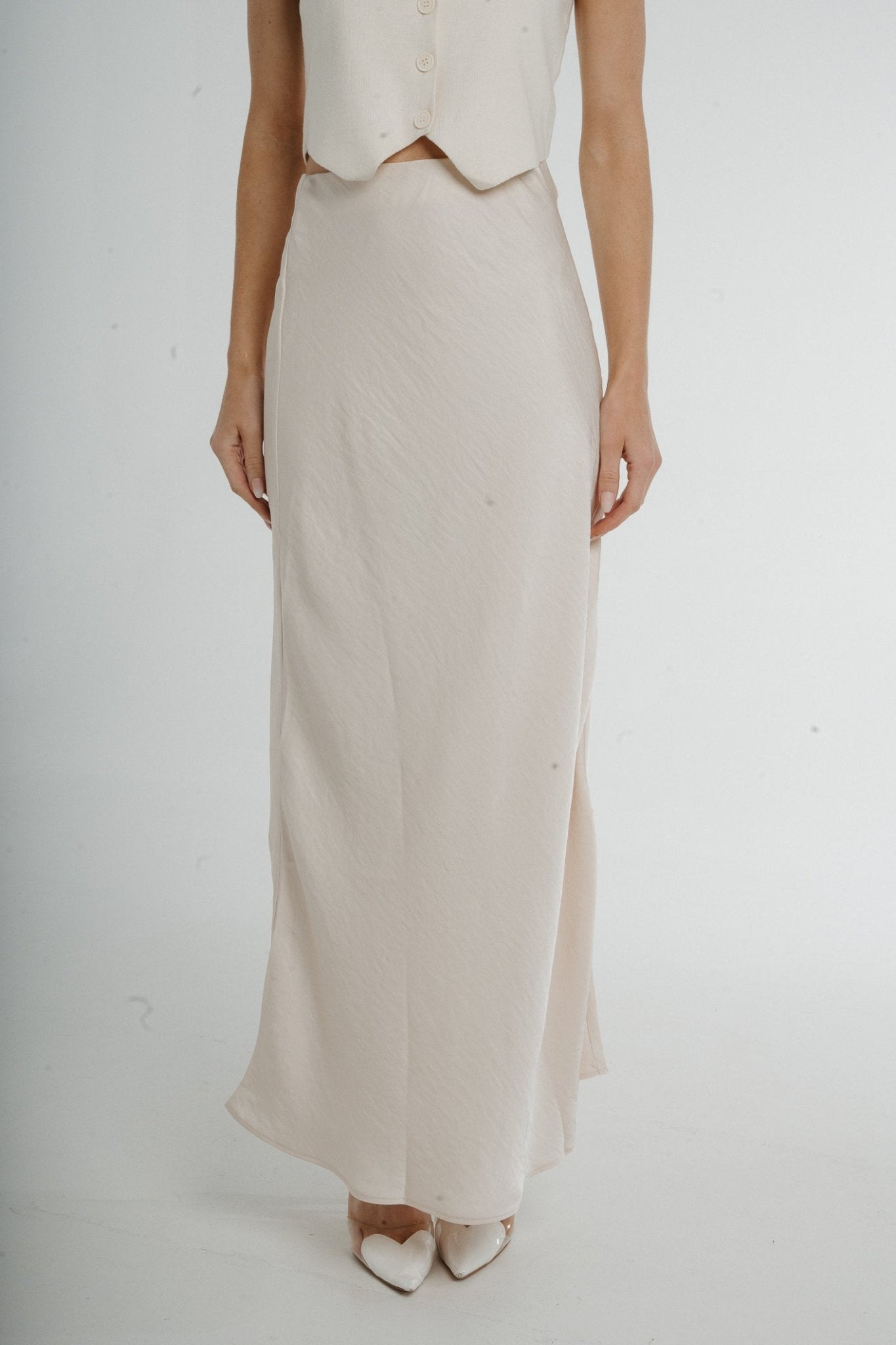 Jane satin 2024 bridal maxi skirt