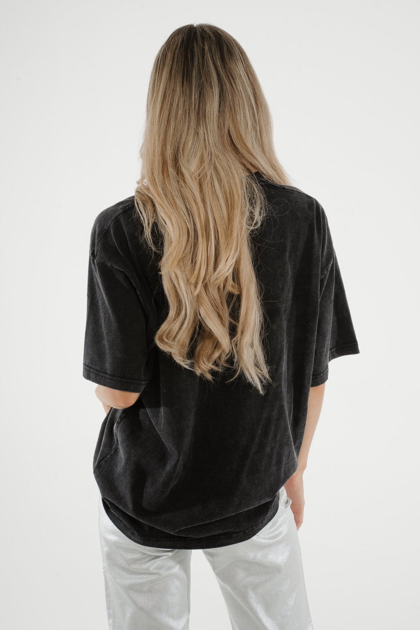 Jane Oversized T-Shirt In Black Wash - The Walk in Wardrobe