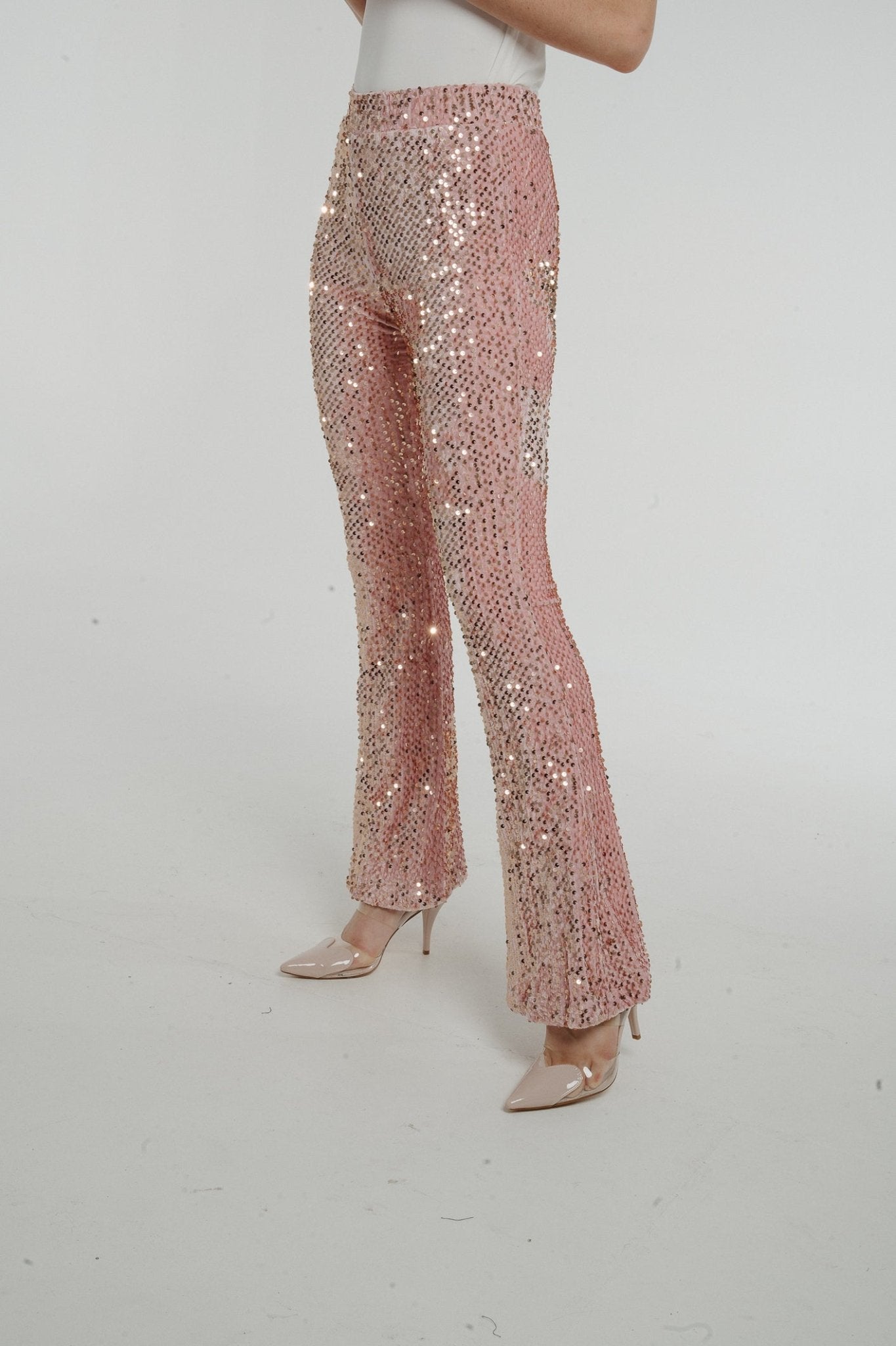 Jane Sequin Trouser In Pink - The Walk in Wardrobe