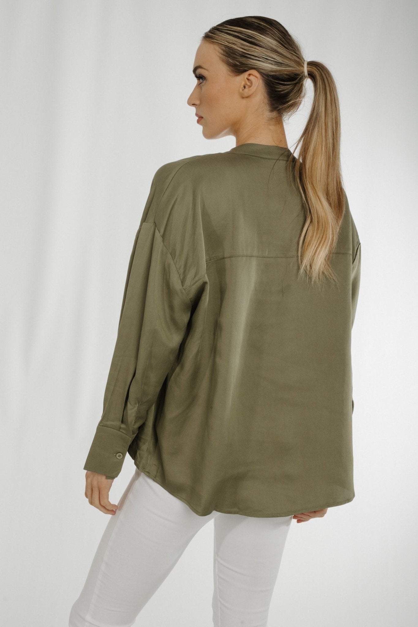 Jane Shirt In Khaki - The Walk in Wardrobe