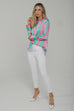 Jane Stripe Blouse In Pink & Green - The Walk in Wardrobe