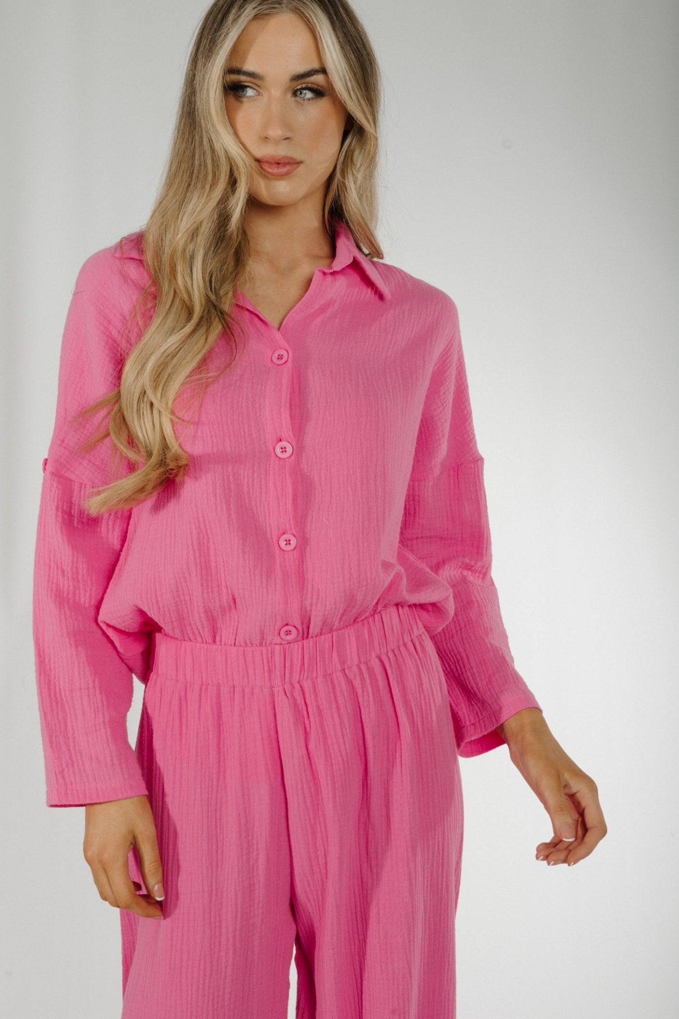 Jane Textured Two Piece In Pink - The Walk in Wardrobe