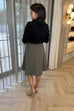 Jasmine Contrast Dress In Black & Khaki - The Walk in Wardrobe