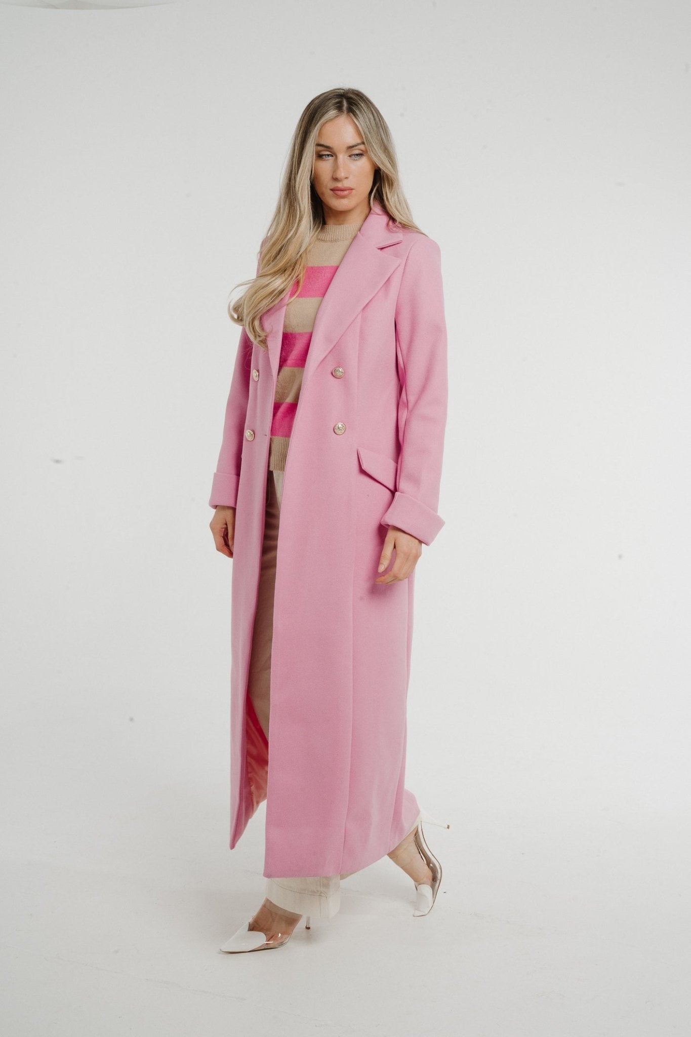 Light pink hot sale duster coat