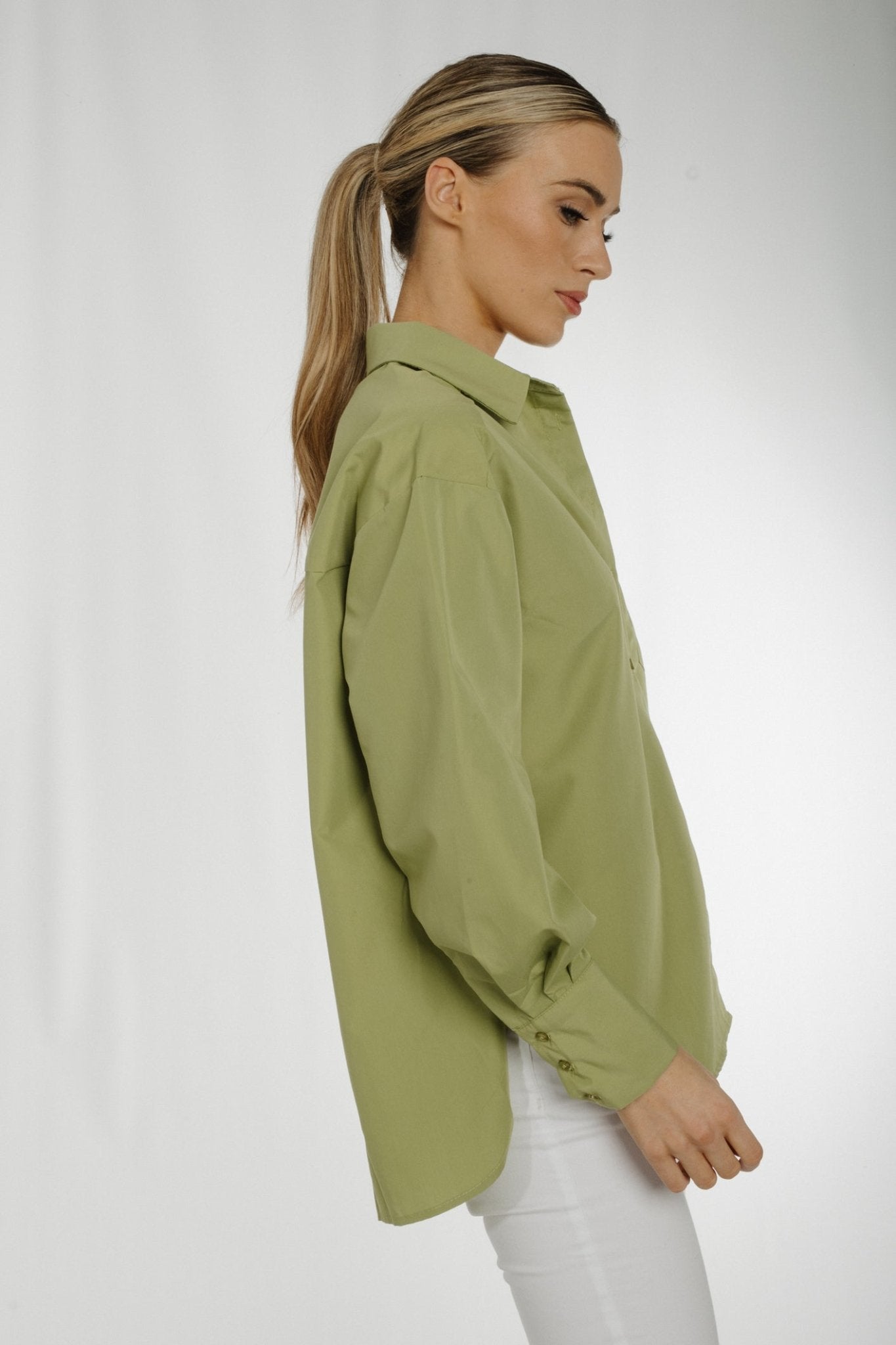 Kate Shirt In Green - The Walk in Wardrobe
