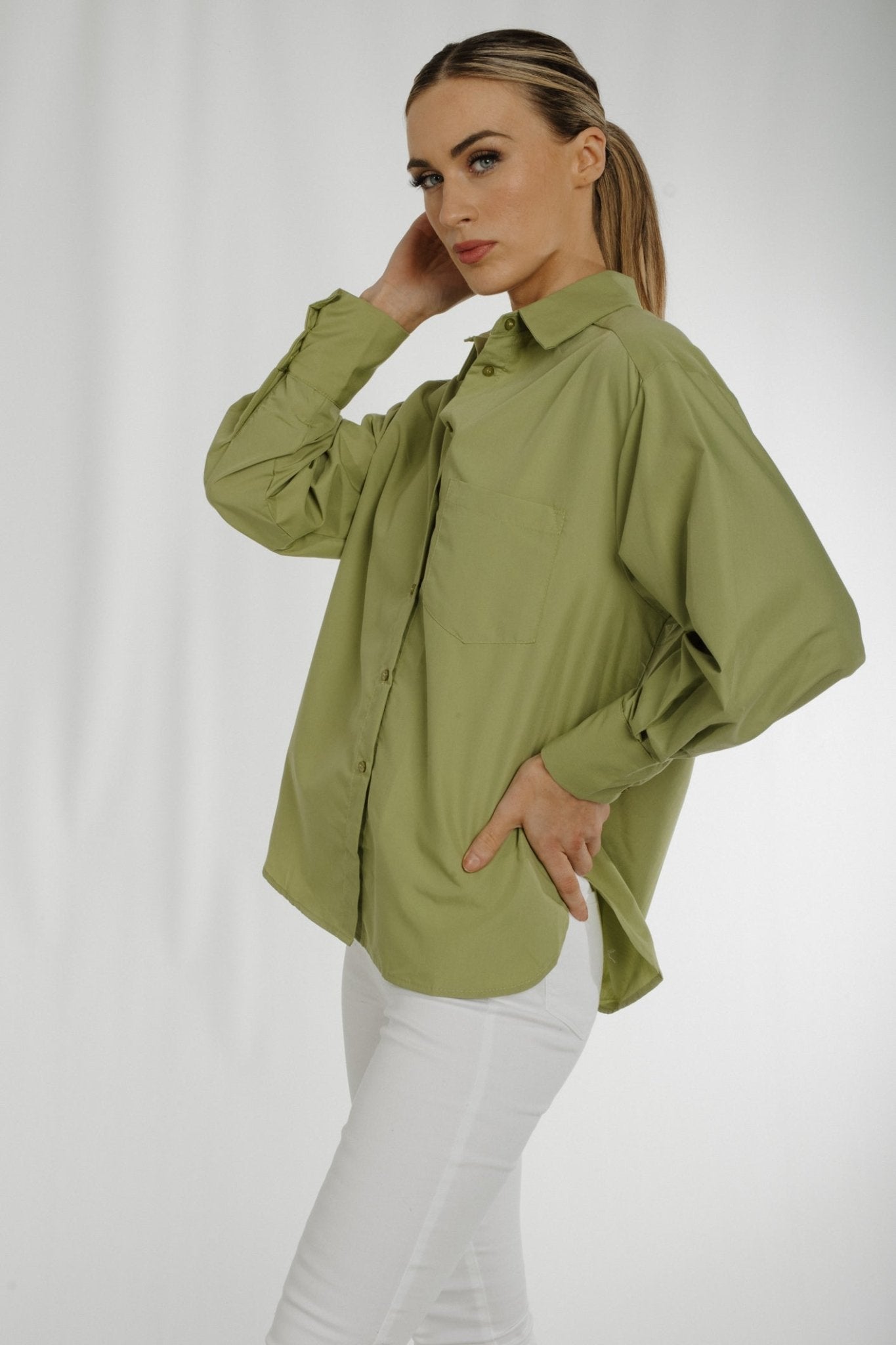 Kate Shirt In Green - The Walk in Wardrobe
