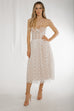 Kate Strapless Polka Dot Tulle Dress In White - The Walk in Wardrobe