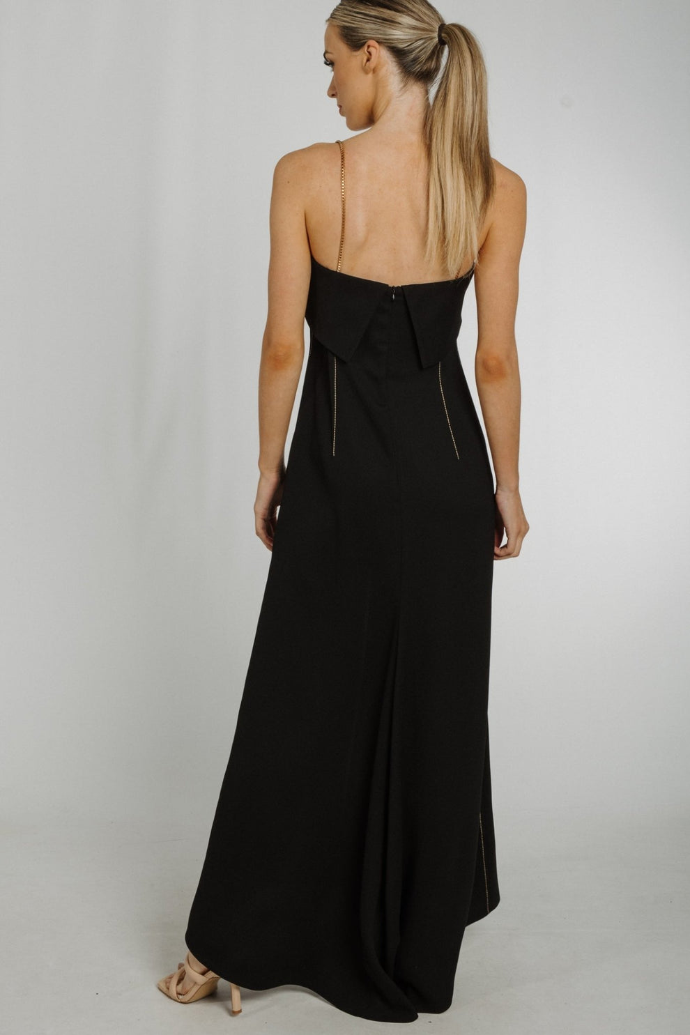 Kayla Chain Strap Dress In Black The Walk in Wardrobe