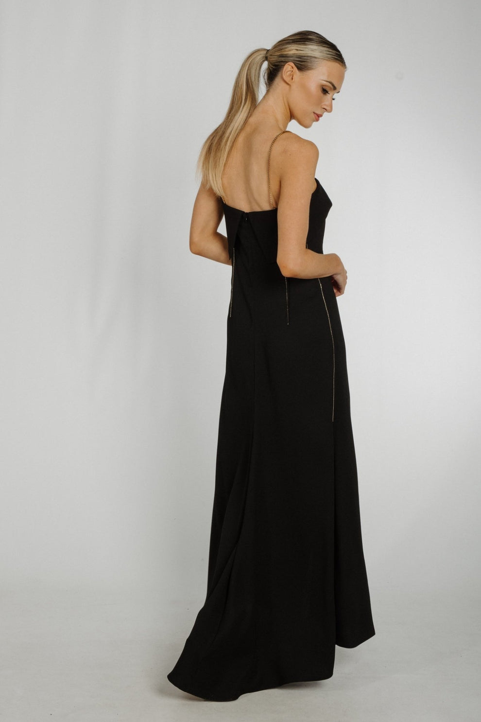 Kayla Chain Strap Dress In Black The Walk in Wardrobe