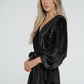 Kendra Embellished Velvet Playsuit In Black - The Walk in Wardrobe