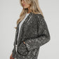 Kendra Sequin Jacket In Silver - The Walk in Wardrobe