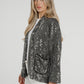 Kendra Sequin Jacket In Silver - The Walk in Wardrobe