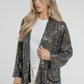 Kendra Sequin Jacket In Silver - The Walk in Wardrobe