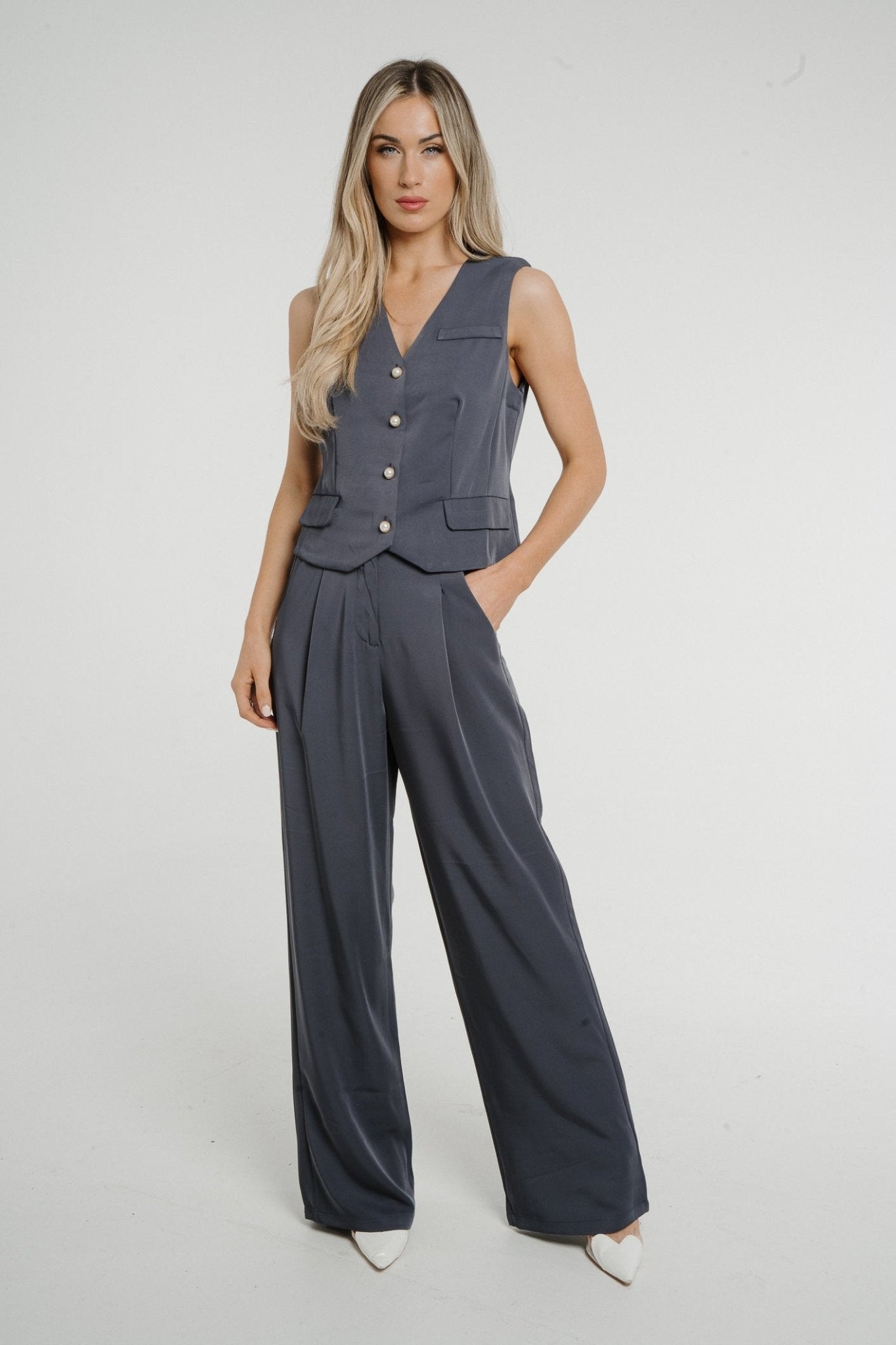 Laura Forever Trouser In Midnight Blue - The Walk in Wardrobe