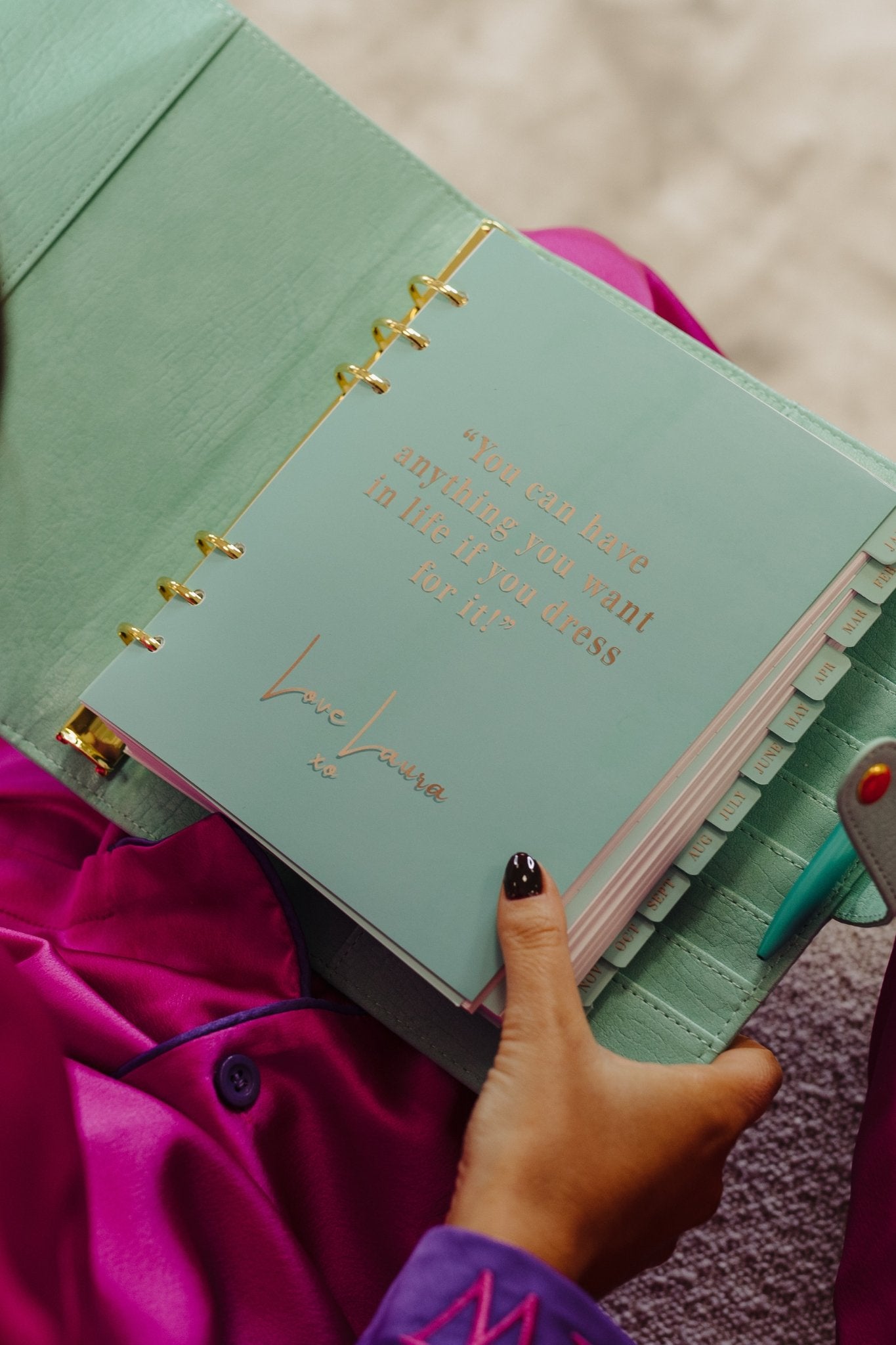 Laura Luxury Diary In Turquoise - The Walk in Wardrobe