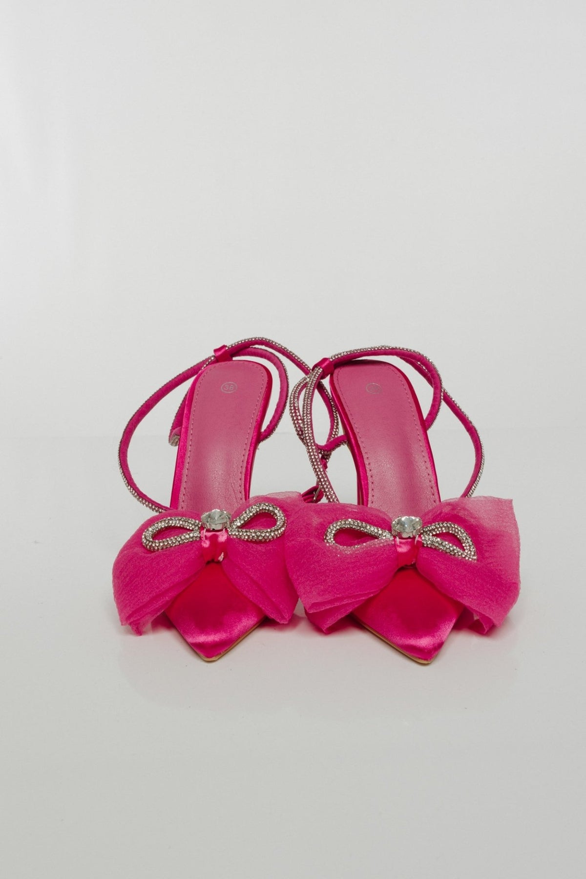 Lauren Bow Heel In Pink - The Walk in Wardrobe