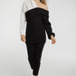Lila Contrast Jumper In Black - The Walk in Wardrobe