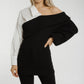 Lila Contrast Jumper In Black - The Walk in Wardrobe