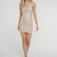 Lila Sequin Slip Dress In Gold - The Walk in Wardrobe