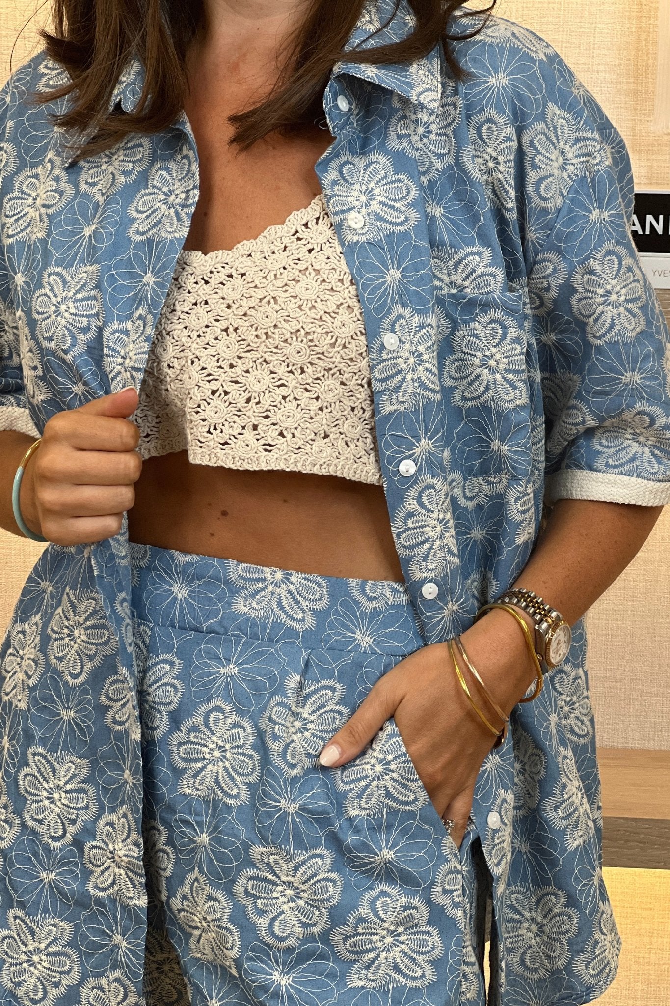 Lily Crochet Top In Neutral - The Walk in Wardrobe