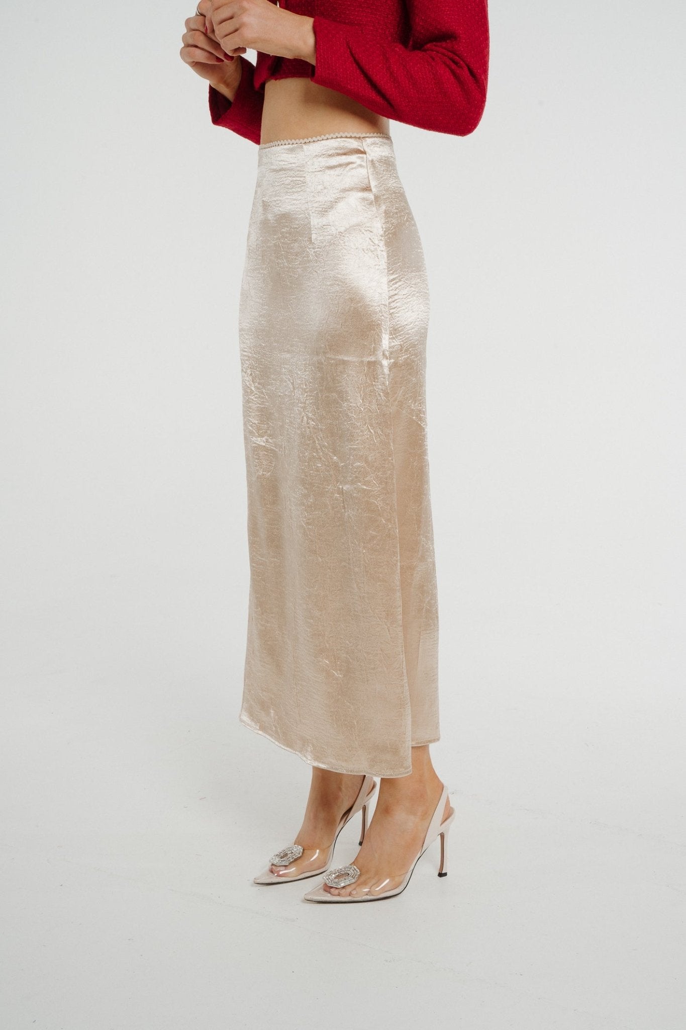 Lily Slip Skirt In Gold - The Walk in Wardrobe