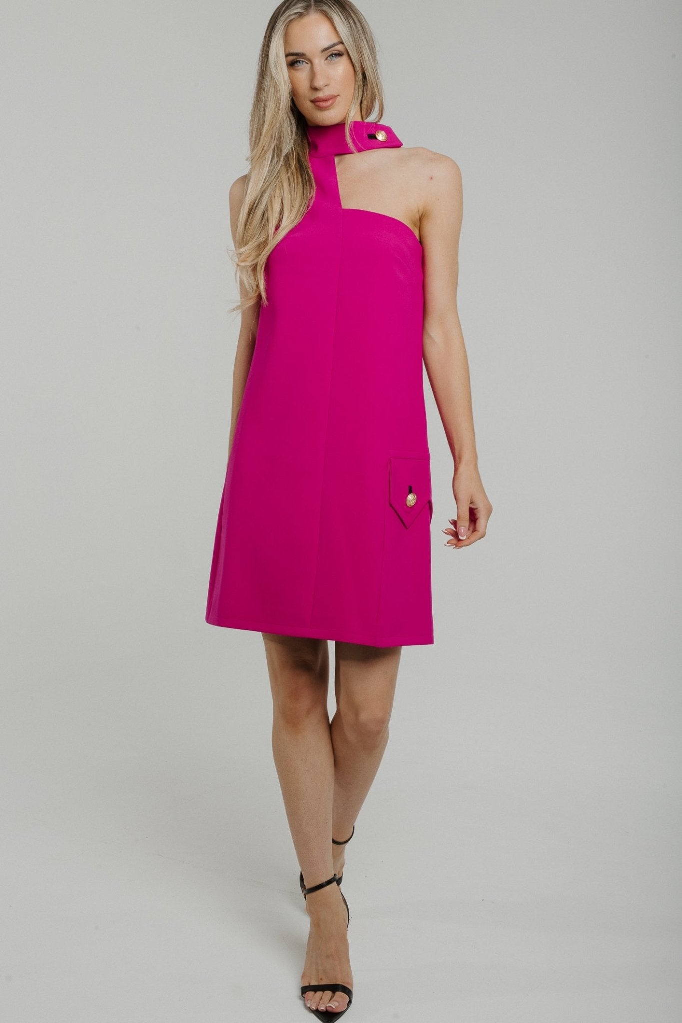 Marissa Cut Out Dress In Pink - The Walk in Wardrobe