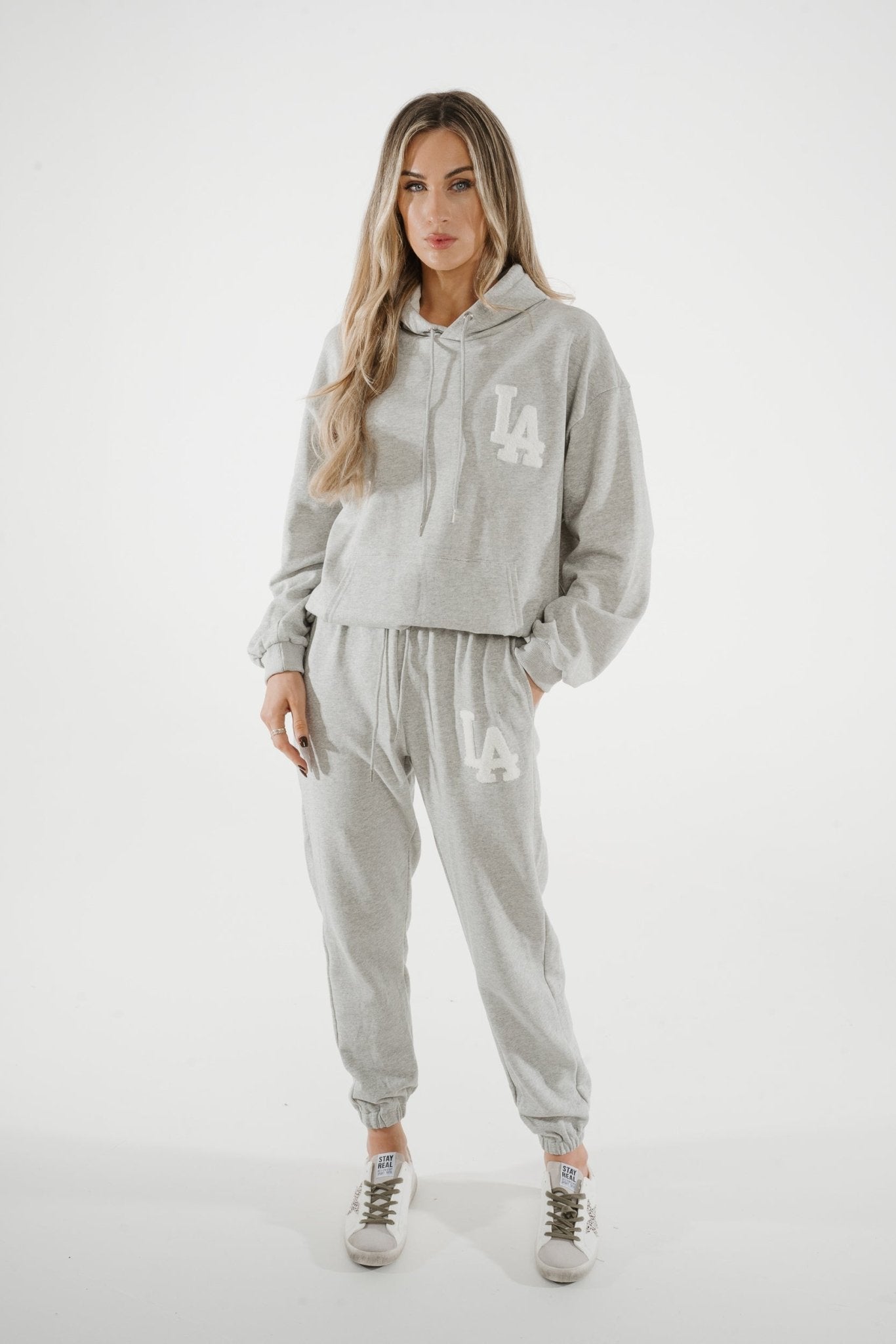 Millie Slogan Hoodie In Grey - The Walk in Wardrobe