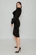 Polly Embellished Ruffle Dress In Black - The Walk in Wardrobe