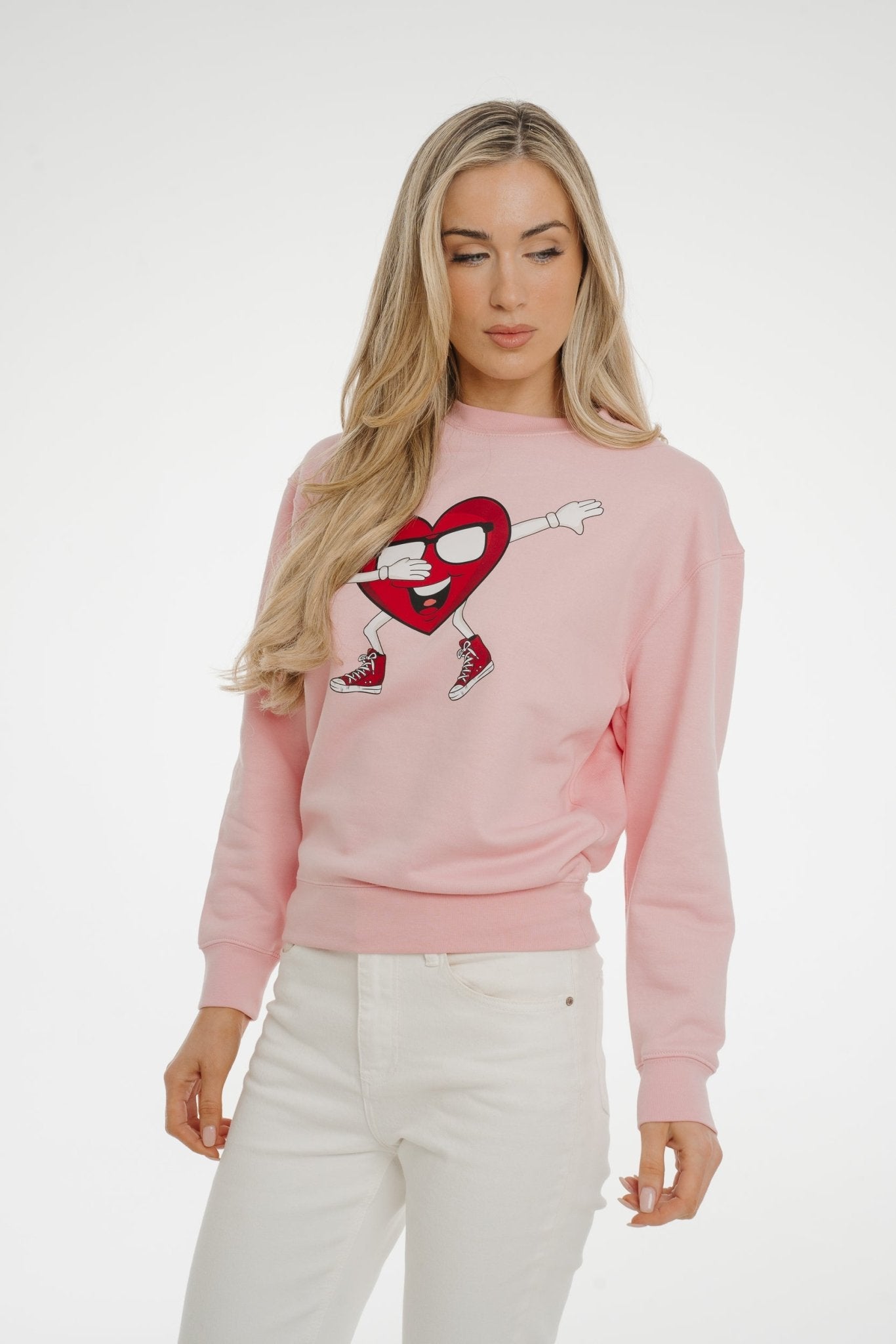 Polly Graphic Sweatshirt In Pink - The Walk in Wardrobe