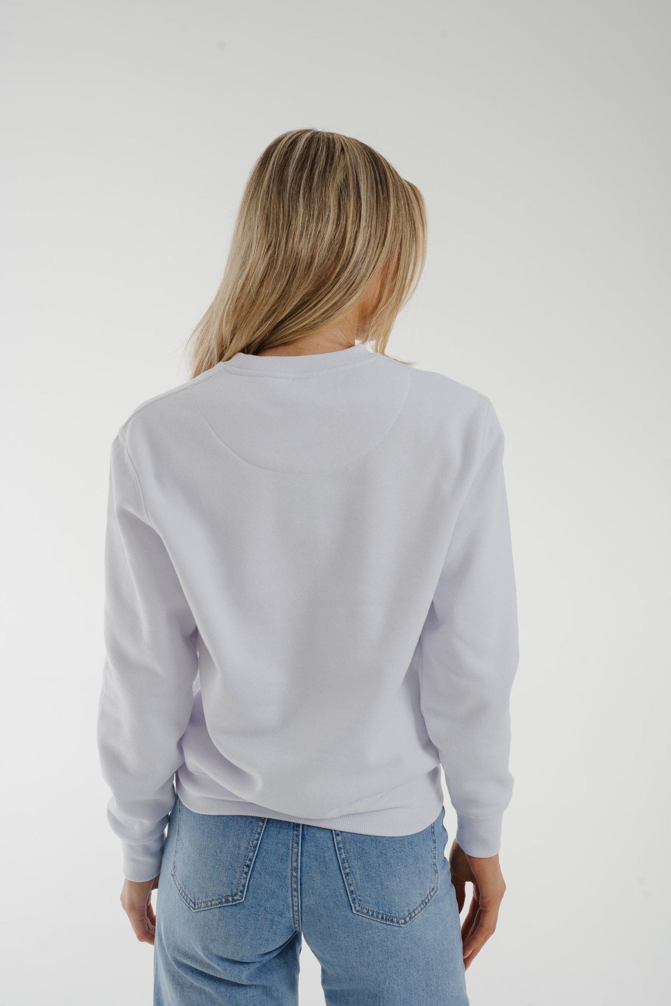 Polly Graphic Sweatshirt In White - The Walk in Wardrobe