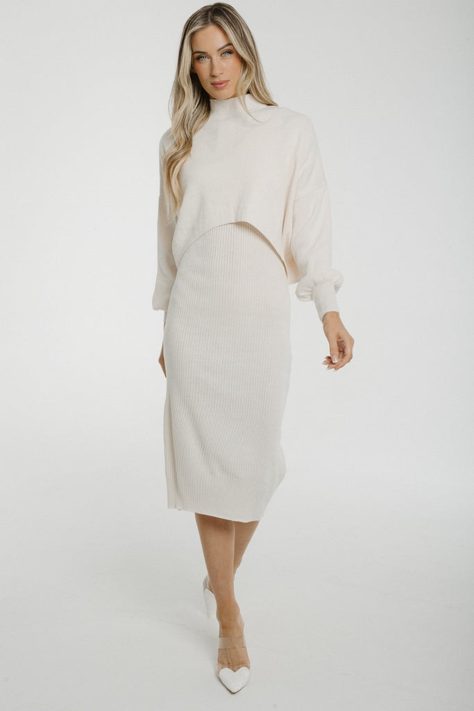 Polly Overlay Two Piece In Cream - The Walk in Wardrobe