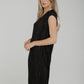 Polly Pleated Dress In Black - The Walk in Wardrobe