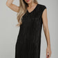 Polly Pleated Dress In Black - The Walk in Wardrobe
