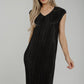 Polly Pleated Dress In Black - The Walk in Wardrobe