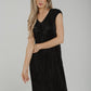 Polly Pleated Dress In Black - The Walk in Wardrobe