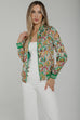 Polly Printed Jacket In Green Mix - The Walk in Wardrobe