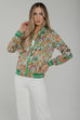 Polly Printed Jacket In Green Mix - The Walk in Wardrobe