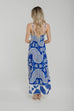 Polly Printed Midi Dress In Royal Blue Mix - The Walk in Wardrobe